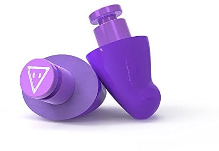 Flare Earshade – Ohrstöpsel – Schallblockierung – Luft- und Raumfahrt-Aluminium & superweicher Memory-Schaum – Violett