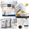 Niimo® Kit Calco Mani Coppia - Set Regalo, Kit Gesso per Calco Mani con Supporto per Esposizione, Vernici e Altro, Sicuro per la Pelle, Regalo Coppia Lui e Lei