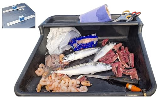 Y anchor Boat Bait Board Stainless steel rail mounted 25mm brackets with Large tray and shelf.