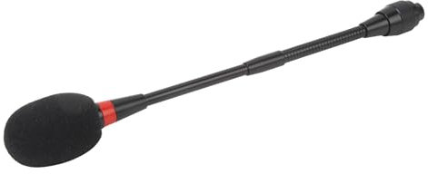 Microfono a Collo di Cigno da 25 Cm, Microfono a Condensatore Vocale con Trasmissione del Suono Chiara con Guscio in Lega di Alluminio, Microfono da Podio a Collo di Cigno per