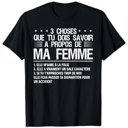 Amoureux Copain Humour Couple Cadeau pour Mari T-Shirt