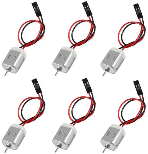 VISSQH 6 Stück Typ 130 Mini Kleine Elektromotor,1V-6V Micro DC Motor,Mini DC Motor für Spielzeugautos Wissenschaftliche Experimente DIY