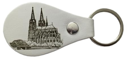 Guido Jakobs Fotografie Schlüsselanhänger Kölner Dom (Weiß)