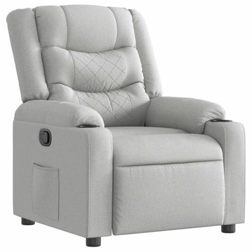 vidaXL Relaxsessel Wolkengrau Stoff, Sessel, TV Sessel, Sessel verstellbar, Fernsehsessel, TV-Sessel, Fernsehsessel verstellbar, Sofasessel