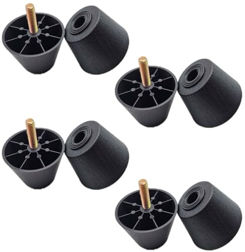 8 Pcs Sofa Legs, Sofa Feet, Furniture Feet, Bed Legs, furniture legs, 2 Inches Plastic Leg Extenders Cabinet Leveling Wood Table Rest Tall Screw In Wooden Universal Round Hardware Cabinets Home DIY