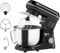 HOMCOM Batidora Amasadora 1300W 4,5L Amasadora de Pan Amasadora Repostería 6 Velocidades Bol de Acero Inoxidable Batidor Ganchos Varillas Protector contra Salpicaduras Negro