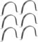 LEPEVNEY 150mm Pipe Clamps Rubber-Cushioned Stainless Steel U-Clamps for Pipes, Cables & Tubes 6-Pack