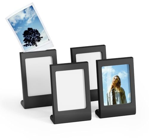 NewGround Designs Mini Fotorahmen - 4er Set Aufsteller für Instax Mini Polaroids - Bilderrahmen - Display Aufsteller - Made in Germany