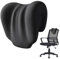 Ruioomeep Nackenkissen Memory Foam für Bürostuhl für Flugzeuge– Ergonomische Kopfstütze für Schreibtischstuhl, Nackenstütze für Sessel & Gartenstühle, (Schwarz)