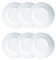Arcoroc Trianon Lot de 6 assiettes à soupe en verre trempé extra résistant 22,5 cm Opale Passe au micro-ondes