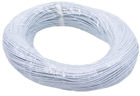 Xuro Flexibles Kabel aus Kupferdraht for Wohnmobile, elektrisches PVC-Kabel, 300/500 V, einadrig, mehrsträngig, flexibel(White,10M,13AWG (2.5mm2))