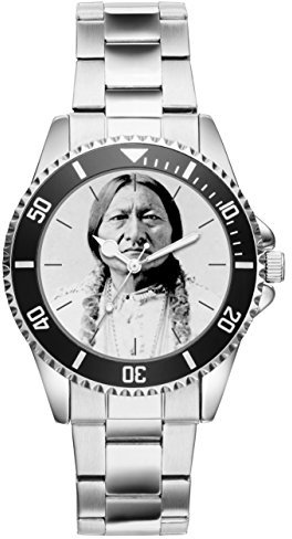 KIESENBERG Sitting Bull Indianer Geschenk Artikel Idee Fan Uhr 20201