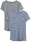 Amazon Essentials Women's Active Quick Dry Tech Stretch Short-Sleeve Crewneck T-Shirt (Available in Plus Size), Pack of 2, Black Heather/Navy Heather, L