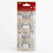 Silver White Glitter Presents Christmas Craft Decorations (Pack of 12)
