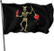 MYGED Blackbeard Pirate Flag Flaggen 3x5 Fuß American Us Polyester Flag, Schwarz, One Size