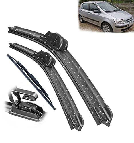 GHSYZY Für Hyundai Für Getz 2002 2003 2004 2005 2006 2007 2008 2009 Scheibenwischer Vorne Und Hinten Wischerblätter Set Kit Windschutzscheibe Windschutzscheibe 22+ 14 + 14 Scheibenwischer