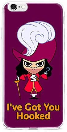 ERT GROUP Handyhülle für iPhone 6/6S Original und offiziell Lizenziertes Disney Muster James Hook 001 optimal an die Form des Handy angepasst, hülle aus TPU