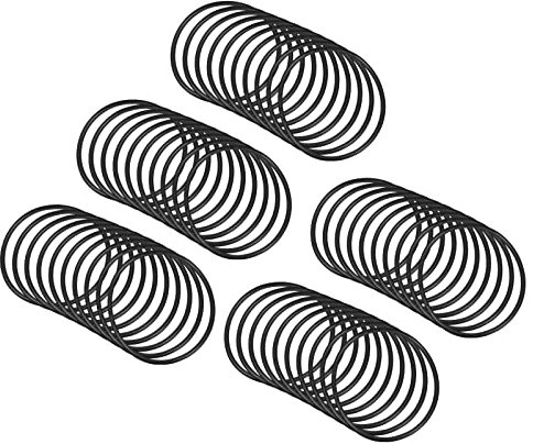 QUARKZMAN 50 Stücke Nitrilkautschuk Gummi Ersatzgummi Dichtung 34mm x 30mm x 2mm für Wasserhahn Klempner Reparatur Dichtung Verbindung, Schwarz