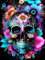 cdsnxore Skull Flower Diamond Painting Kits for Adults，Diamond Art Kits, Diamond Art Craft for Home Wall Decor 12x16inch Wonderland (183)