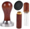 Piymnys Kaffee Tamper 53mm, Wdt Tool mit 6 0.4mm Dickem Edelstahl Espresso Nadel, Espresso Tamper Barista Set für Cafes und Kaffeeliebhaber (53mm)