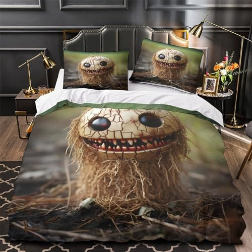 MXRMXR Biest Bettwäsche 3D Print Bettbezug 3 Teilig Weiche Mikrofaser Kinder, Jungen, Mädchen Und Kissenbezug Haltbar Atmungsaktive Single（140x200cm）