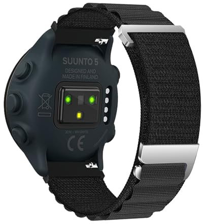 Sportarmband Kompatibel mit Suunto Race/Race S Armband, Weiches Nylon Geflochten Ersatzarmbänder mit Verstellbares Metall G-Haken Armband für Suunto Race/Race S Uhrenarmband für Damen Herren (1)