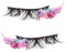 PACKOVE Lot De 2 Faux Cils À Paillettes Naturels Colorés Avec Fibres Collées Violets