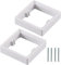 2Pack Single Socket Spacer Electrical Outlet Box Extender Single Gang Box Extender with 4PCS Screws and 1PC Screwdriver for Living Room School Office Increasing Ring Heightening ring
