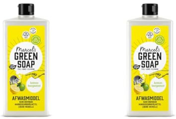 Marcel's Green Soap - Spülmittel Zitrone & Bergamotte - Geschirrspülmittel - Vegan - 97% Biologisch abbaubar - 500 ml (Packung mit 2)