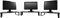 TekBox Single & Double Monitor Riser Stand for 1 or 2 Computer Screens on Desk (3x Single Riser)