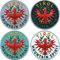 4er-Set Tirol Adler Patch hochwertig gestickt 65 mm/Aufbügler Aufnäher Bügel-Flicken Patches zum aufbügeln aufnähen Kleidung Rucksack/Österreich Tiroler Wappen Flagge Berge Reiseführer (Set)