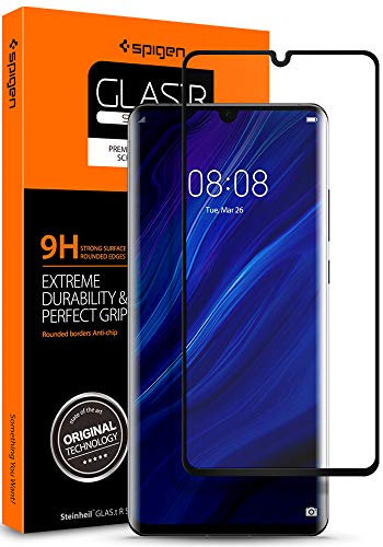 Spigen Schutzfolie kompatibel mit Huawei P30 Pro, Volle Abdeckung, Kratzfest, 9H Härte Folie