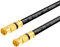 hb-digital 1m Sat Anschlusskabel schwarz mit Kompressions-F-Schnellstecker Quickfix vergoldet, 135dB 5-Fach geschirmt CU Kupfer Innenleiter Antennenkabel Koaxial Kabel FullHD TV 3D UHD Ultra 4K