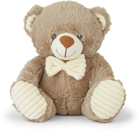 Mousehouse Gifts - Grey Teddy Bear Plush Companion, Soft Bear Cuddly Toy for Children