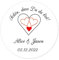 48 Stück personalisiert Liebesherz Hochzeitssticker - Schön, dass Du da bist! Aufkleber - 4 cm Runde Papieraufkleber Etiketten für Hochzeit,Gastgeschenk,Tischdeko,Flaschen,Tüten - Rd 108-007