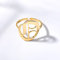 Wdhybwcx Initial Letter Rings for Women Open Stainless Steel Gold Ring Gothic Old English Vintage-O,Gold Plated