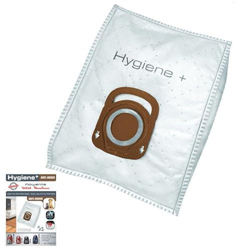 Sacs microfibres par 4 en vrac HYGIENE+ ZR200720REC pour Aspirateur MOULINEX, ROWENTA, COMPACT POWER, GREEN FORCE MAX, POWER XXL, SILENCE FORCE, SILENCE FORCE ALLERGY+, SILENCE FORCE COMPACT, X ...