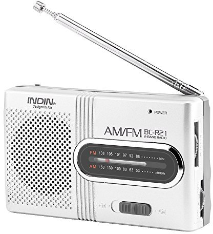Akozon Tragbares digitales AM-FM-Radio, universelle -Stereolautsprecher, persönlicher Transistorempfänger, Musik-Player mit Teleskopantenne, Balkontasche