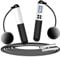 Skipping Rope with Counter, VINSOC 2 in 1 Adjustable Ropeless Digital Jump Rope with Calorie Counter, Non-Slip Handles, Weighted Handles Speed Rope for Men Women Adult Kids, Exercise - Black