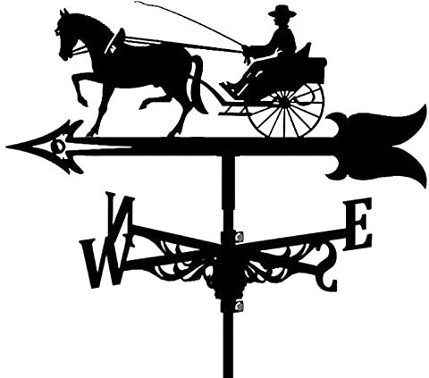 EICOFF Ornement de girouette en métal Exquis girouette de Ferme avec girouette à Montage sur Le Toit girouette rétro en métal indicateur de Direction du Vent Jardin, girouette créative pour la déco