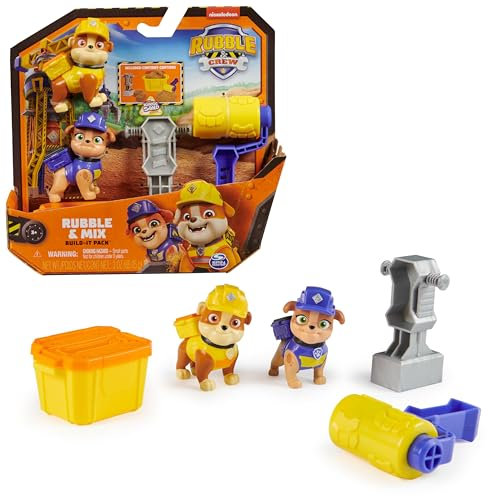 Ruben & Compagnie - PACK DE 2 FIGURINES RUBEN & MIX + ACCESSOIRES - Figurine À Collectionner - Figurine Pat Patrouille Et Sable Magique Kinetic Sand - Pat Patrouille Jouet - Jouet Enfant 3 Ans et +
