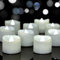 Yakpo 24 Stück kaltweiße, flackernde LED-Teelichter mit Timer, batteriebetrieben, flammenloses Teelicht mit Timerfunktion, künstliche elektrische Kerzen für Halloween, Hochzeit, Weihnachtsdekoration