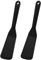 DNDGDLUA Espátula de silicona 2 unidades, espátula de cocina, antiadherente, espátula de silicona resistente al calor, espátula para cocinar pescado, panqueques, huevos, pizza, carne, sin BPA (negro)