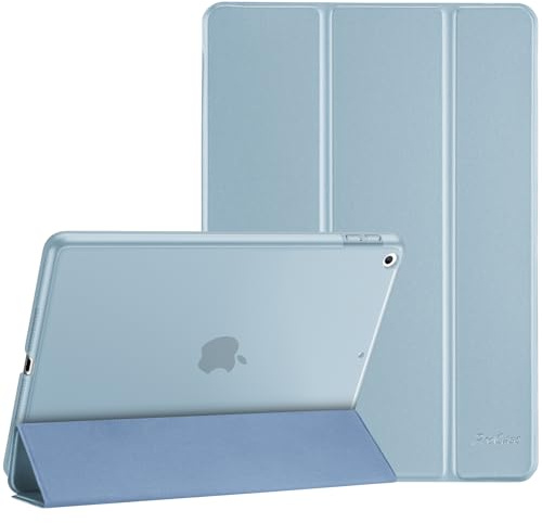 ProCase Custodia per iPad 9.7 2018 6a Generazione/2017 iPad 5a Generazione | Smart Cover Stand Ultral Leggero Slim,con Cover Posteriore Traslucida Smerigliata per iPad 9,7 pollici–Blu cielo