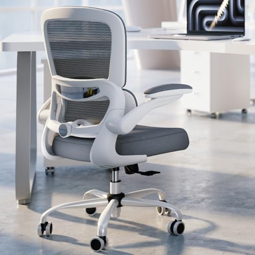 TRALT Bürostuhl Schreibtischstühle Mesh Computer Schreibtischstuhl mit Rollen Ergonomischer Bürostuhl Höhenverstellbar Drehstuhl Arbeitsstuhl (Schwarz)