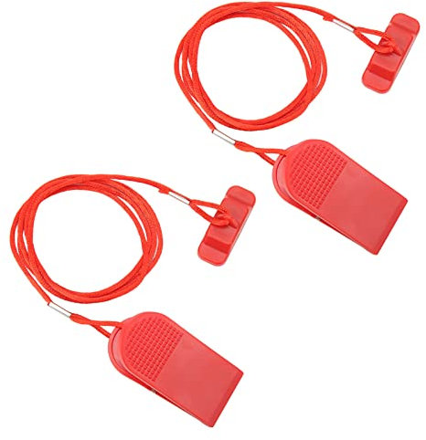 Lixada Laufmaschinenschlüssel, Laufband-Sicherheitsschlüssel, Starkes ABS-Material, Magnetische Anziehung, Einfach zu Befestigen, Kompakt, Leicht, Rot, Automatischer Schutz für