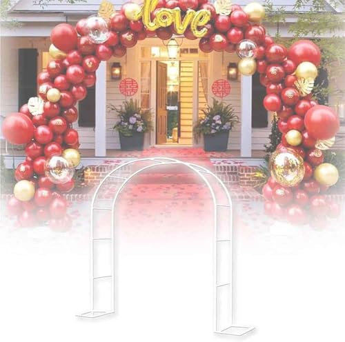 White Extra Wide 350cm Garden Arch for Roses Climbing Plants Perfect for Weddings Pergolas and Grape Vines