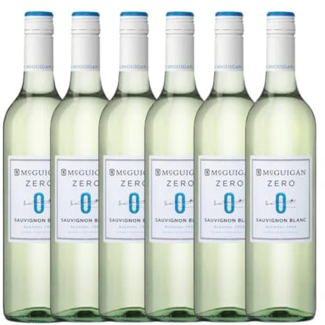 McGuigan Zero Sauvignon Blanc Alcohol Free Wine | Non alcoholic wine | authentic taste ABV 0% | Ideal for Non Drinkers and Drivers | Pack of 6 bottles |75cl
