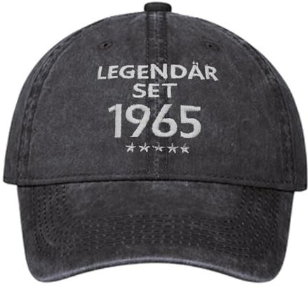 Sugeru 1965 Baseball Cap-Super Opa | 60 Geburtstag Geschenk Mann, Geschenk für Opa zum Geburtstag-Baseballkappe mit Muster, Baseball Cap Herren,Geschenke zum 60 Geburtstag (Druckfehler: SEIT(Set)