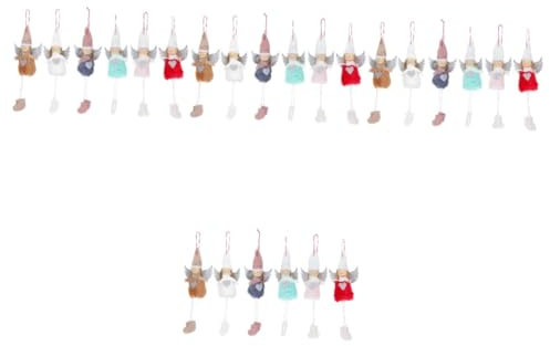 Alipis 4 Sätze Weihnachtsengel Anhänger Solar Festoon Lichterkette Weihnachtsbaum Mit Licht Weihnachtsbeleuchtung Weihnachtsschmuck Weihnachtsbär LED 6 Stück * 4